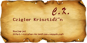 Czigler Krisztián névjegykártya